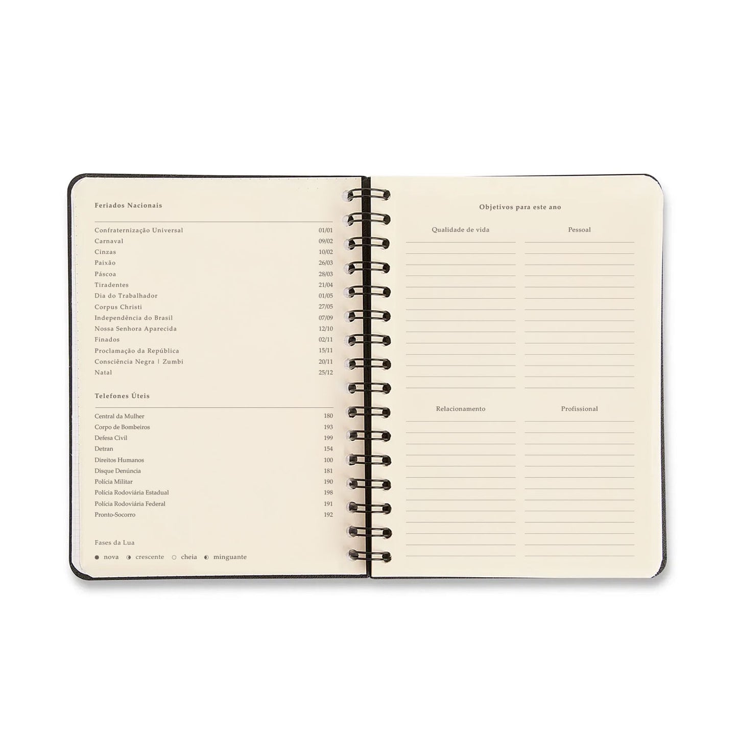 Agenda Planner Wire-o 2027 - Cícero - Petit Passeio - Semanal Anotações A5