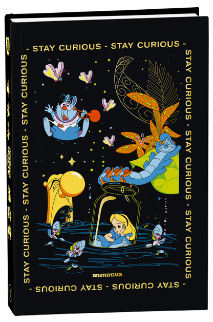 Caderno Colegial Alice in Wonderland Costurado 160 Folhas Animativa
