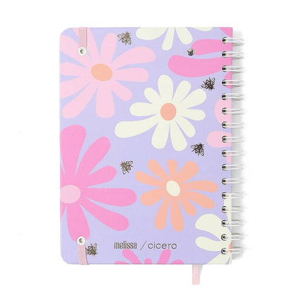 Planner Wire-o 2026 - Cícero - Melissa - Semanal Anotações A5 - Color Bloomy
