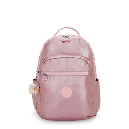 Mochila Kipling Seoul Rosa Bronze Pink Met