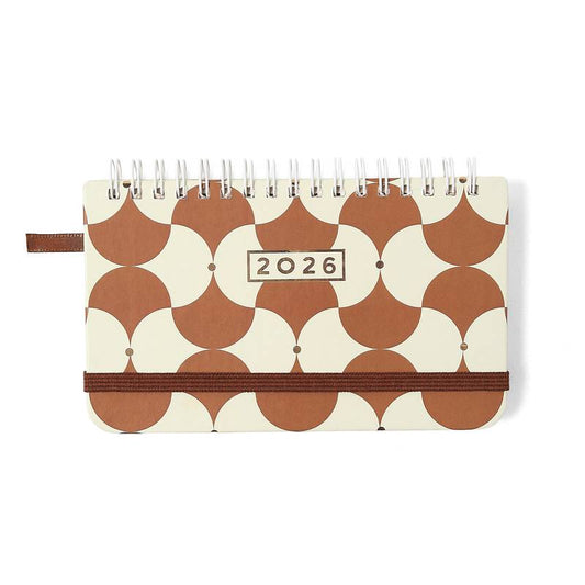 Planner Wire-o 2026 - Cícero - Bossa Nova -  Semanal Office - 15,5x9 - Boemia Caramelo