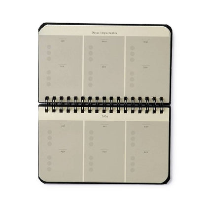 Planner Wire-o 2026 - Cícero - Libélulas - Semanal Office 15,5x9 - Off White