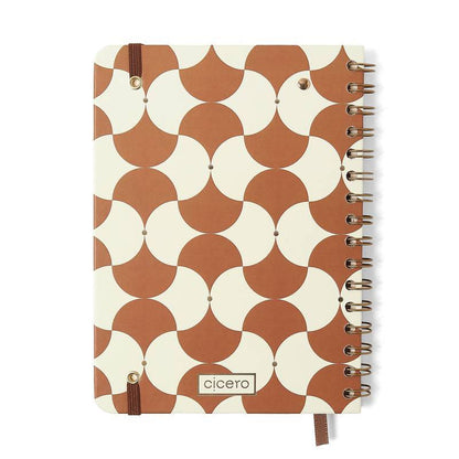 Planner Wire-o 2026 - Cícero - Bossa Nova - Semanal Anotações A5 - Boemia Caramelo