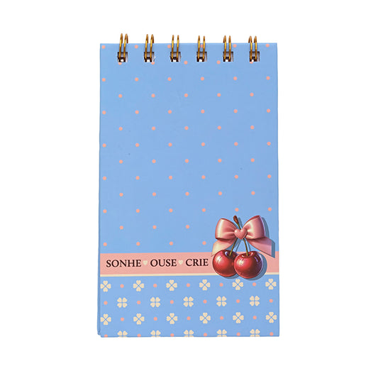 Bloco de Anotações - Molin - Love My Cherry - 60 Folhas - Azul