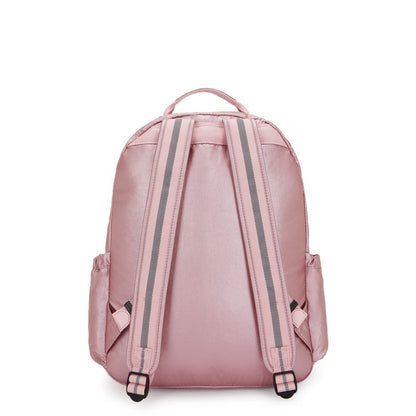 Mochila Kipling Seoul Rosa Bronze Pink Met