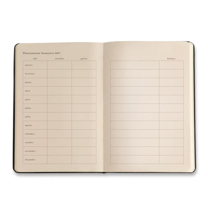 Agenda Planner 2027 - Cícero - Clássica Preta - Diária 14x21