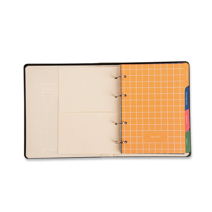Agenda Planner Argolado 2027 - Cícero - Relicário Realeza Marinho - Semanal Notas A5