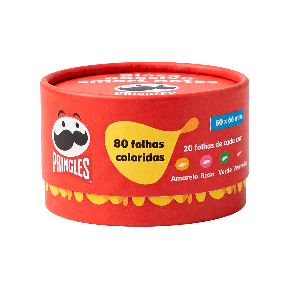 Bloco Adesivo - BRW - Smart Notes Pringles 60x66mm - Pote c/ 4