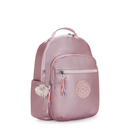 Mochila Kipling Seoul Rosa Bronze Pi Met C