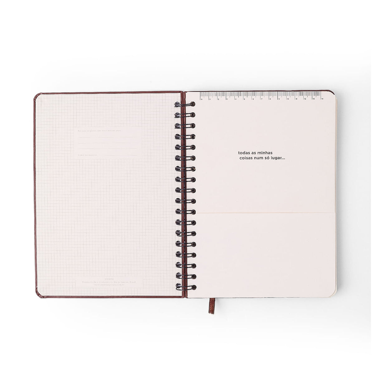 Agenda Planner Wire-o 2027 - Cícero - Clássica Café - Semanal Planejamento 17,3x24 - lateral