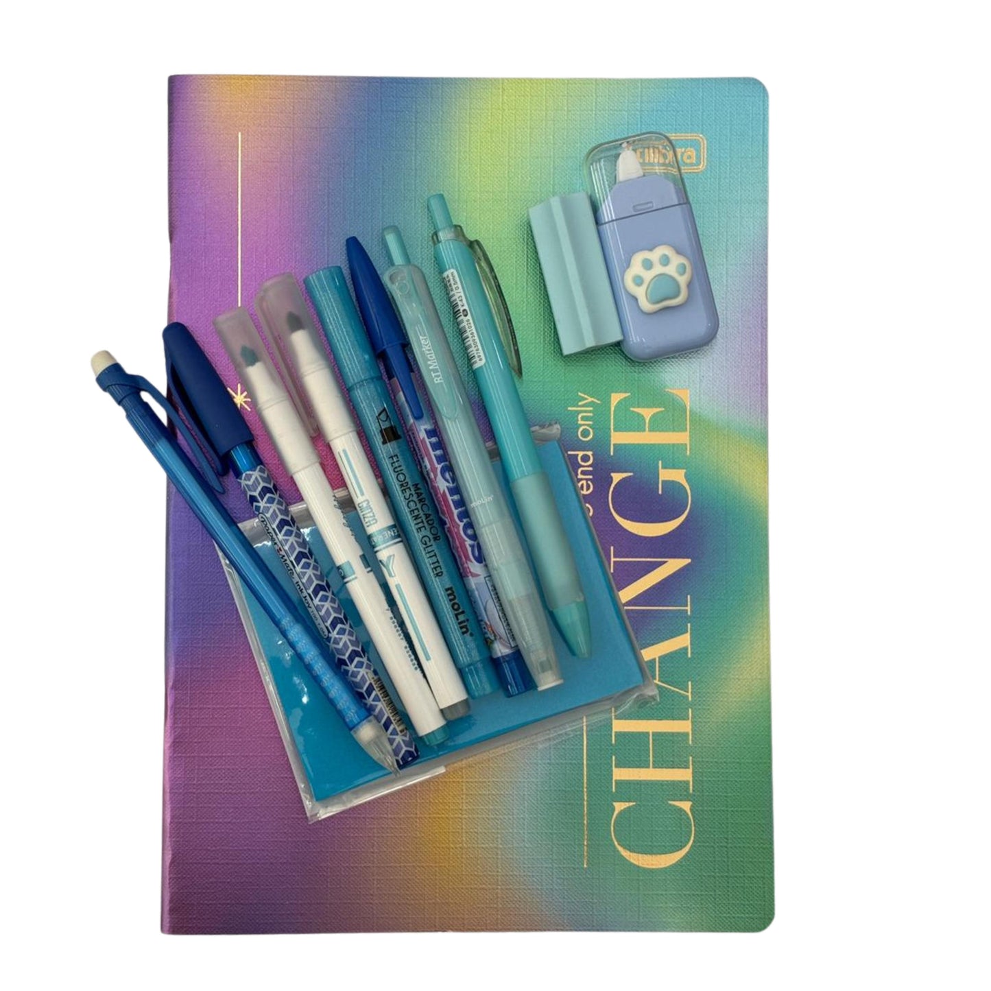 Kit de Papelaria - Papelaria Unicórnio - Monocromático