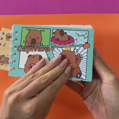 Livro de Colorir - Capivara + de 50 Mini Desenhos - 9 x 14cm
