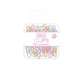 Clips - Tilibra - Pastel c/ 100un