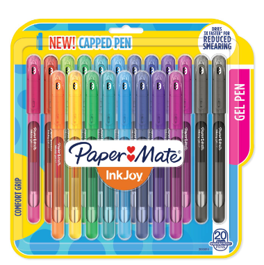 Caneta Gel - Paper Mate - InkJoy c/ Tampa 20 Cores