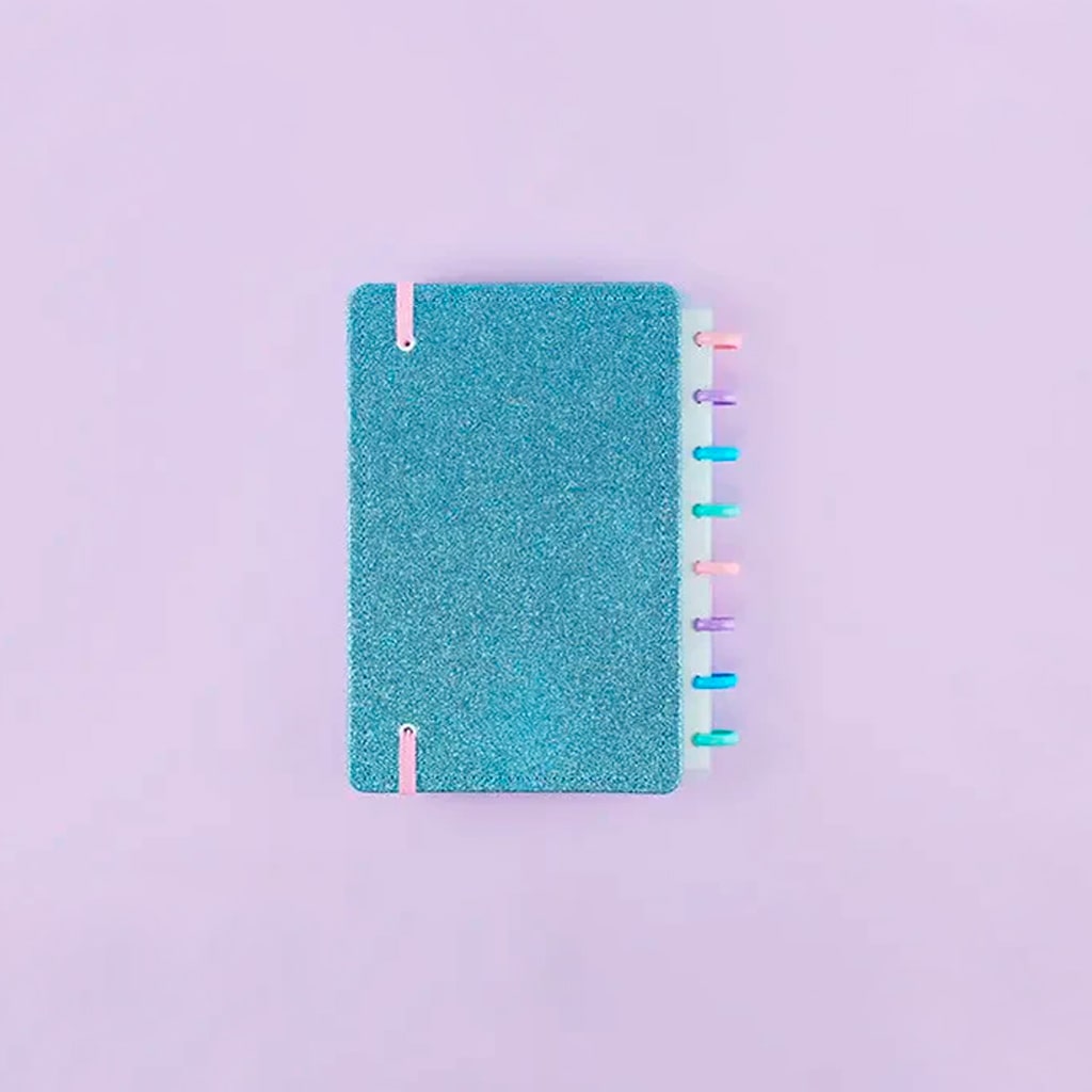 Caderno A5 - Caderno Inteligente - Let's Glitter Ocean Blue 80 Folhas 90g/m²