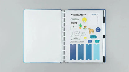 Caderno A5 - Caderno Inteligente - Blue Creative Journal By Miguel Luz 80 Folhas 90g/m²