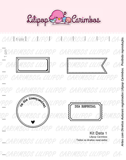 Cartela de Carimbos - Lilipop - Data 1