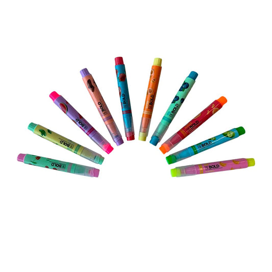 Marca Texto Be Bold - Newpen - Fruit Edition 10 Cores Perfumadas Avulsas