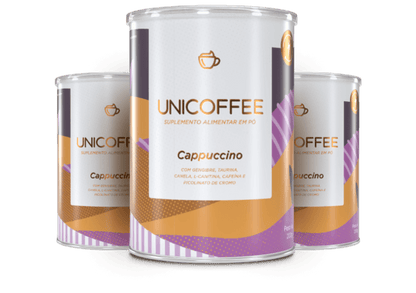 Unicoffee - Suplemento Alimentar em Pó - 3 Unidades + Mixer de Brinde