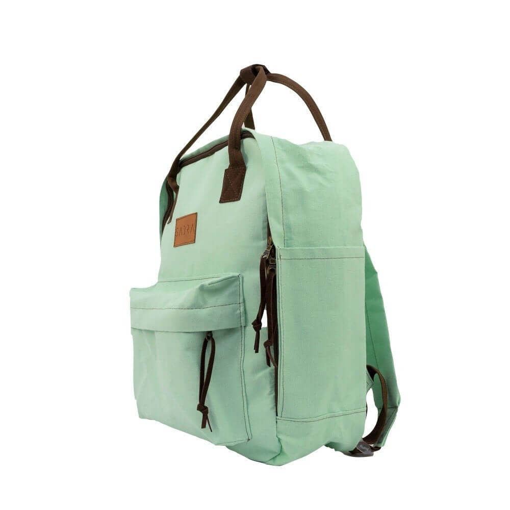 Mochila Mini Urban Quadrada - Sabra - Verde Água