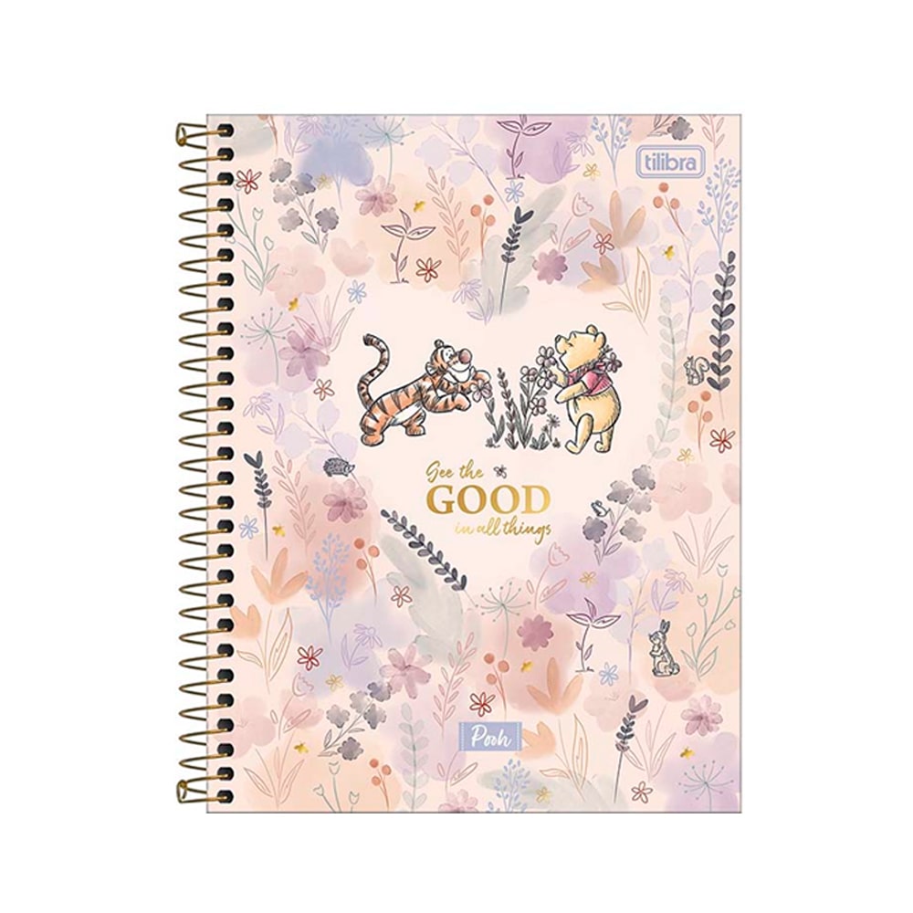 Caderno Colegial - Tilibra - Pooh 10 Matérias 160 Folhas