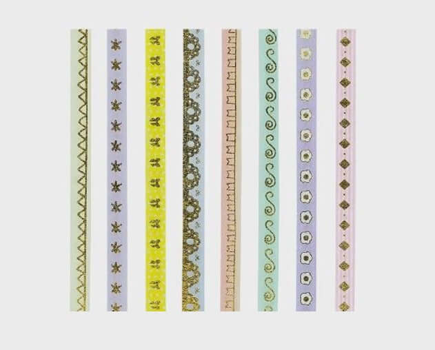 Washi Tape - BRW - Small Hot Stamping - 5Mmx3M - Caixa c/ 8Un