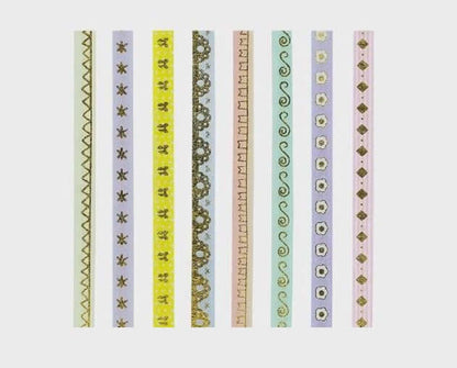 Washi Tape - BRW - Small Hot Stamping - 5Mmx3M - Caixa c/ 8Un