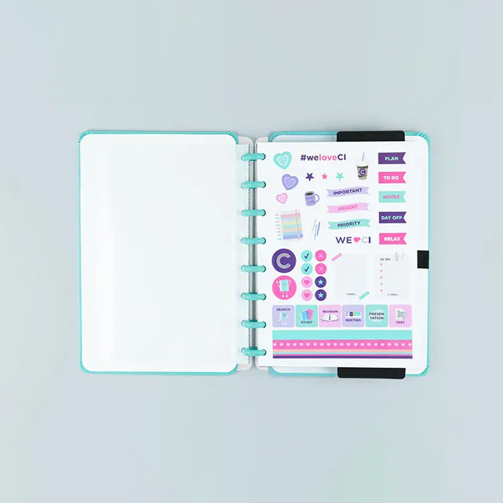 Caderno A5 - Caderno Inteligente - All Aquamarine 80 Folhas 90g/m²