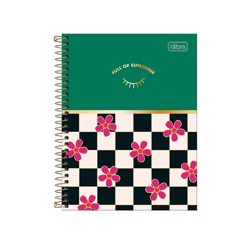 Caderno Colegial - Tilibra - Check Pop 10 Matérias 160 Folhas