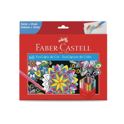 Lápis de Cor Eco - Faber-Castell - 60 Cores