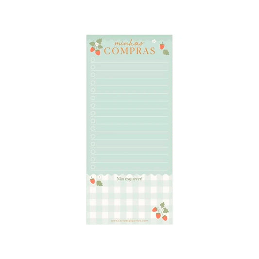 Bloco Magnético Note Pad - Cartões Gigantes - Linha Morango