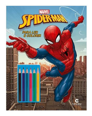 Livro para Colorir - Culturama -  Ler e Colorir Homem-Aranha