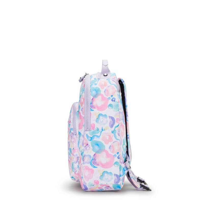 Mochila Seoul S - Kipling - Aqua Flowers