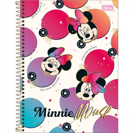 Caderno Universitário - Tilibra Connect - Minnie Mouse 1 Matérias c/80 folhas