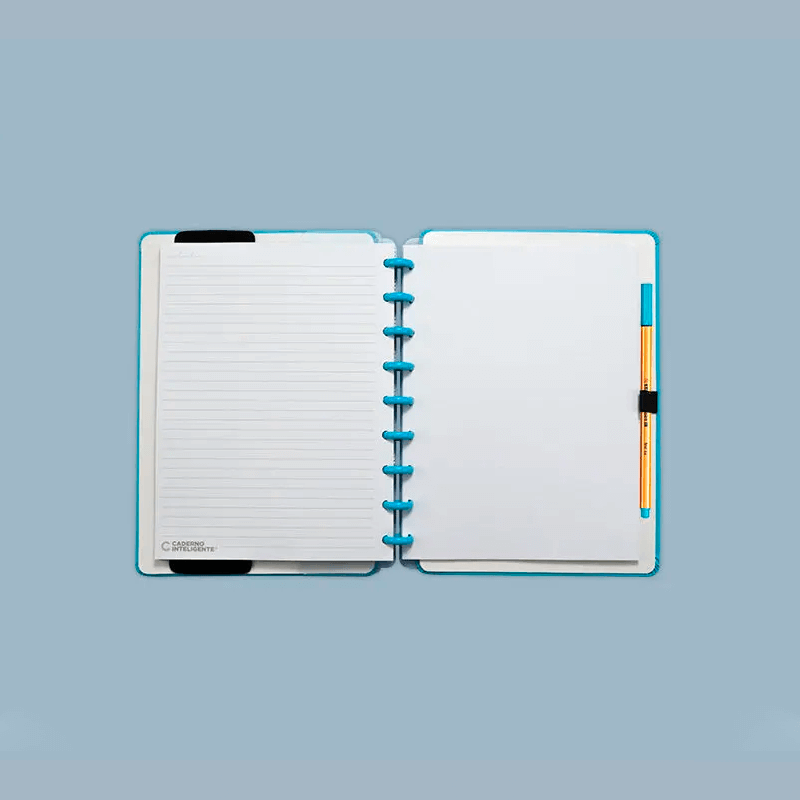 Caderno Médio - Caderno Inteligente - All Blue 80 Fls 90g/m²