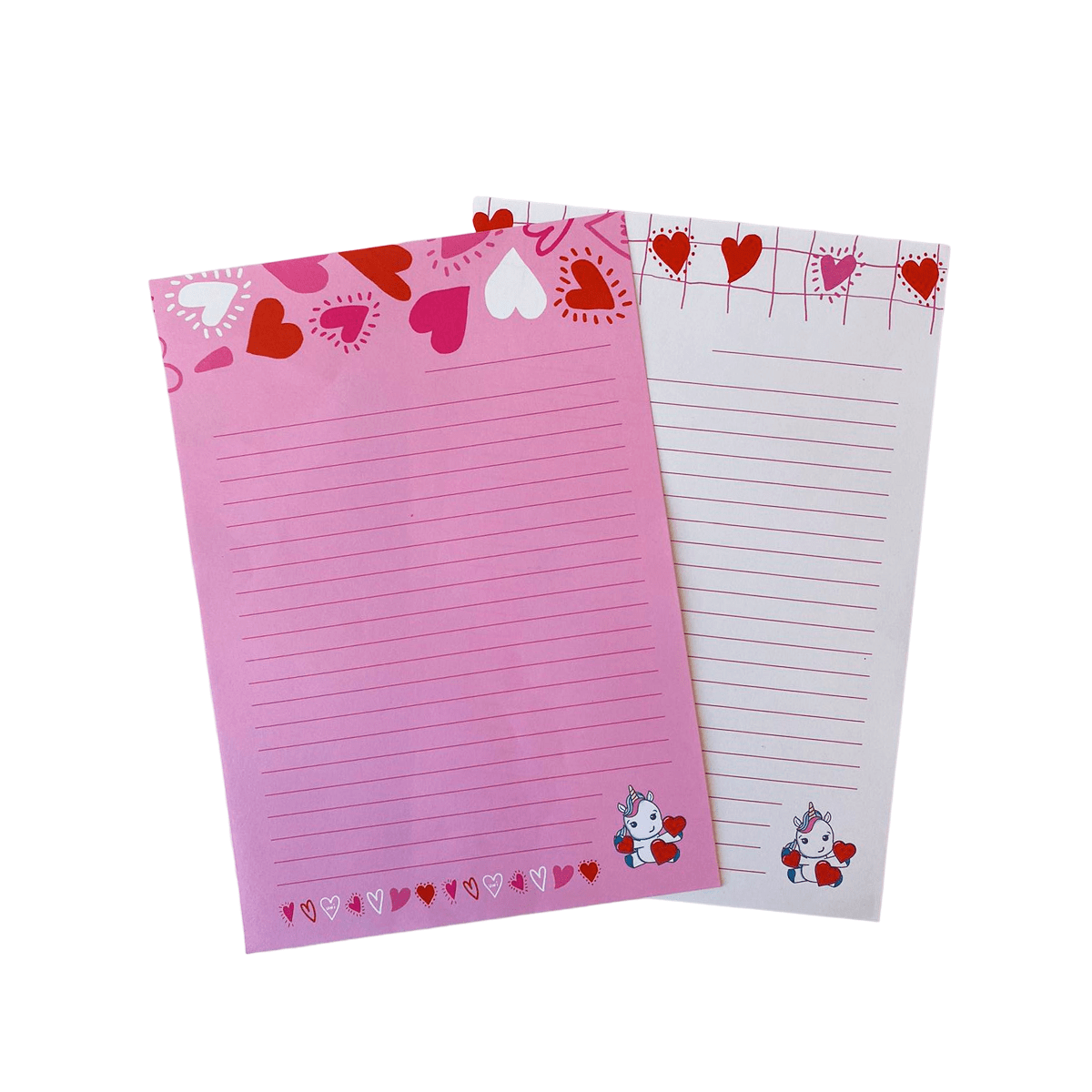 Kit Papéis de Carta - Papelaria Unicórnio -  Pink Mood c/ 2 Envelopes