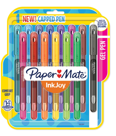 Caneta Gel - Paper Mate - InkJoy c/ Tampa 14 Cores