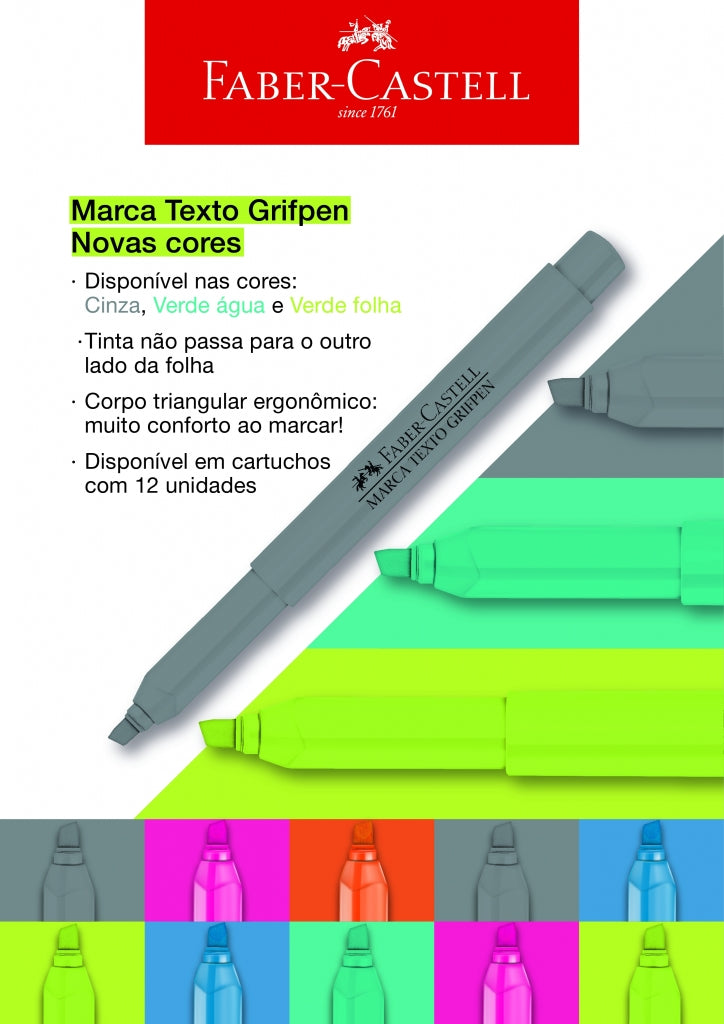 Marca Texto - Faber-Castell - Grifpen Novas Cores