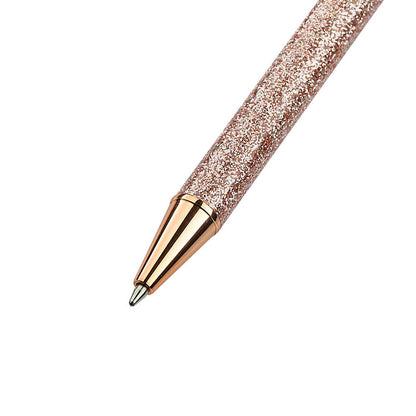 Caneta Esferográfica Metálica - BRW - Caixa Presente c/ 2 Unidades 1.0mm Glitter e Rose Gold