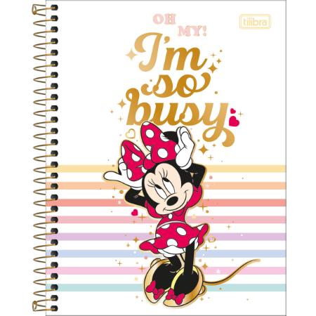 Caderno Colegial - Tilibra - Minnie Mouse 1 Matéria c/80 folhas