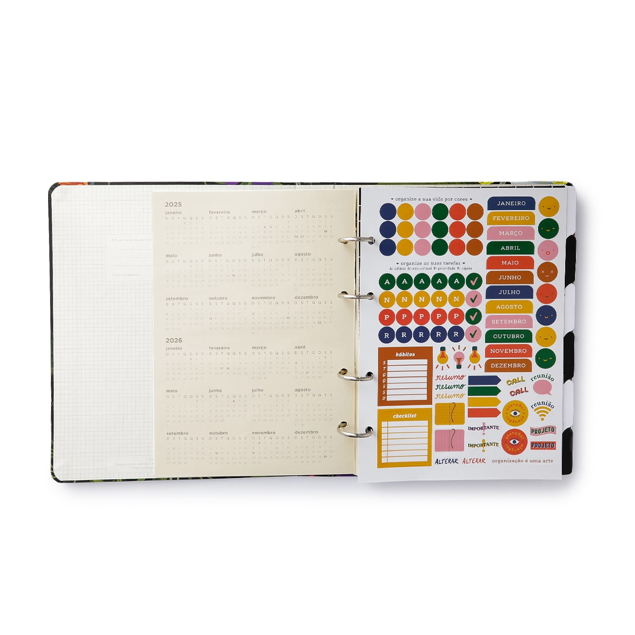 Caderno Criativo Argolado Kraft Pautado 17x24 Linha e Ponto