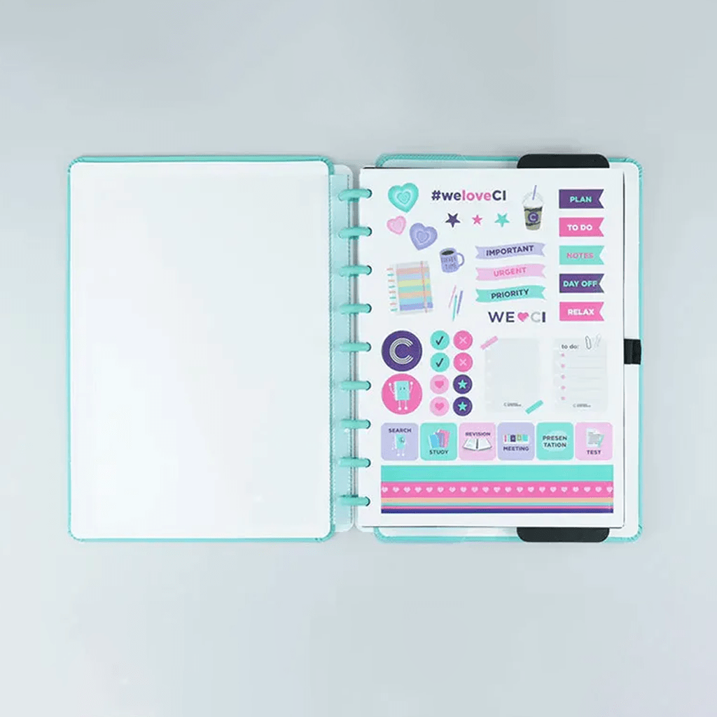 Caderno Médio - Caderno Inteligente - All Aquamarine 80 Folhas 90g/m²