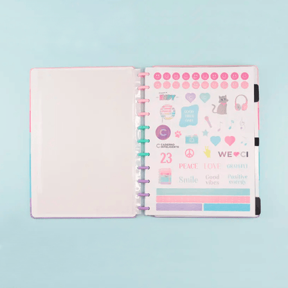 Caderno Grande - Caderno Inteligente - Good Vibes By Indy 80 Folhas 90g/m²