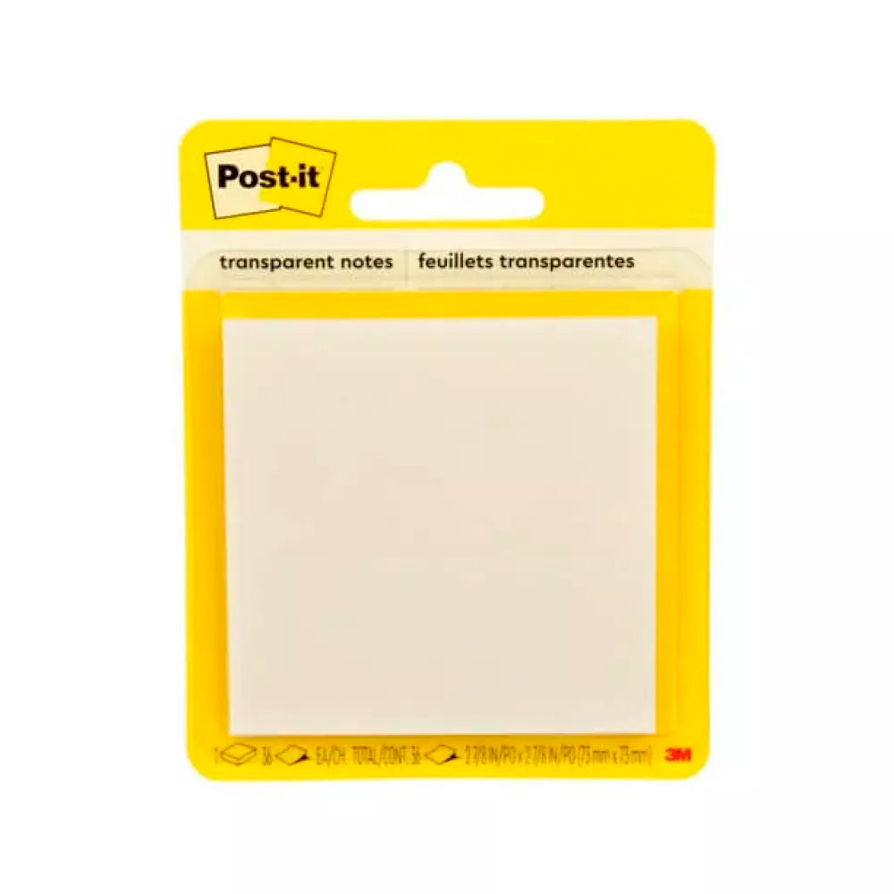 Bloco Adesivo - Post-It 3M - Transparente 73x73mm 36 Folhas