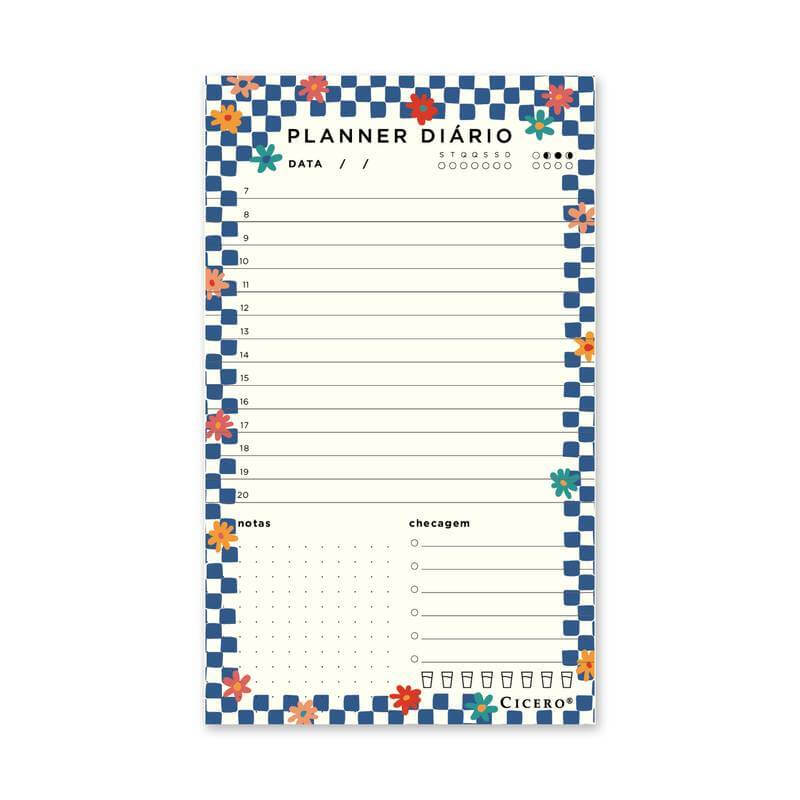 Planner Permanente Bloco Diário - Cícero - Jardim 12x20