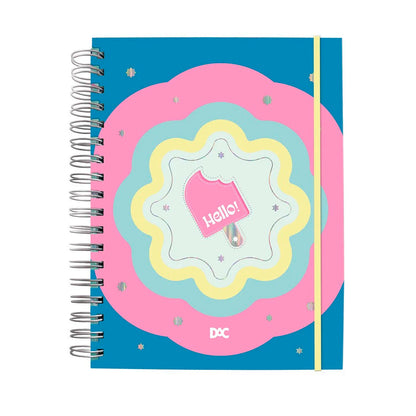 Caderno Smart Universitário - DAC - Hello! 80  Folhas 90g/m² c/ 10 Divisórias Nova Estampa