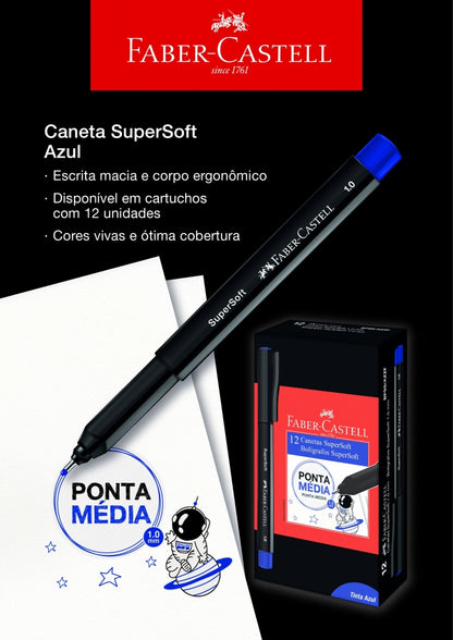 Caneta Fineliner - Faber-Castell - Supersoft Pen 1.0 Avulsa