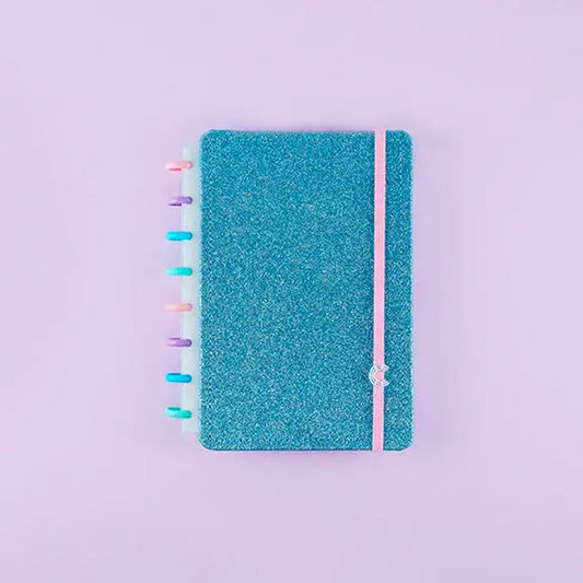 Caderno A5 - Caderno Inteligente - Let's Glitter Ocean Blue 80 Folhas 90g/m²