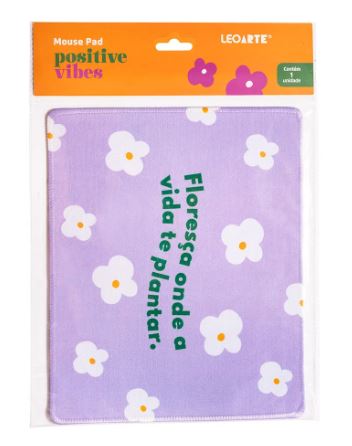 Mouse Pad - Leo Arte - Positive Vibes Flores