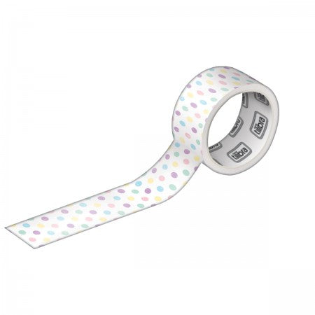 Mini Washi Tape - Tilibra - Candy 5 Rolos 12mmx3m c/ Dispenser